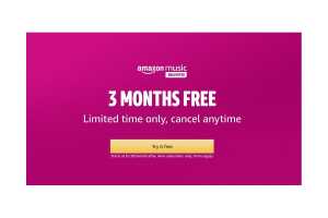 Keep the good vibes flowin’ with three free months of Amazon Music Unlimited