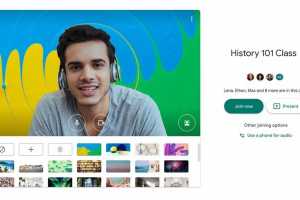 Google Meet for G Suite adds custom backgrounds, larger gallery view