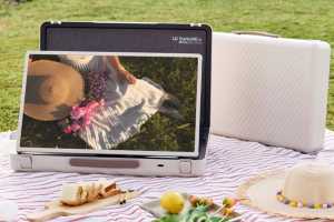 This LG portable monitor lives inside a stylish briefcase