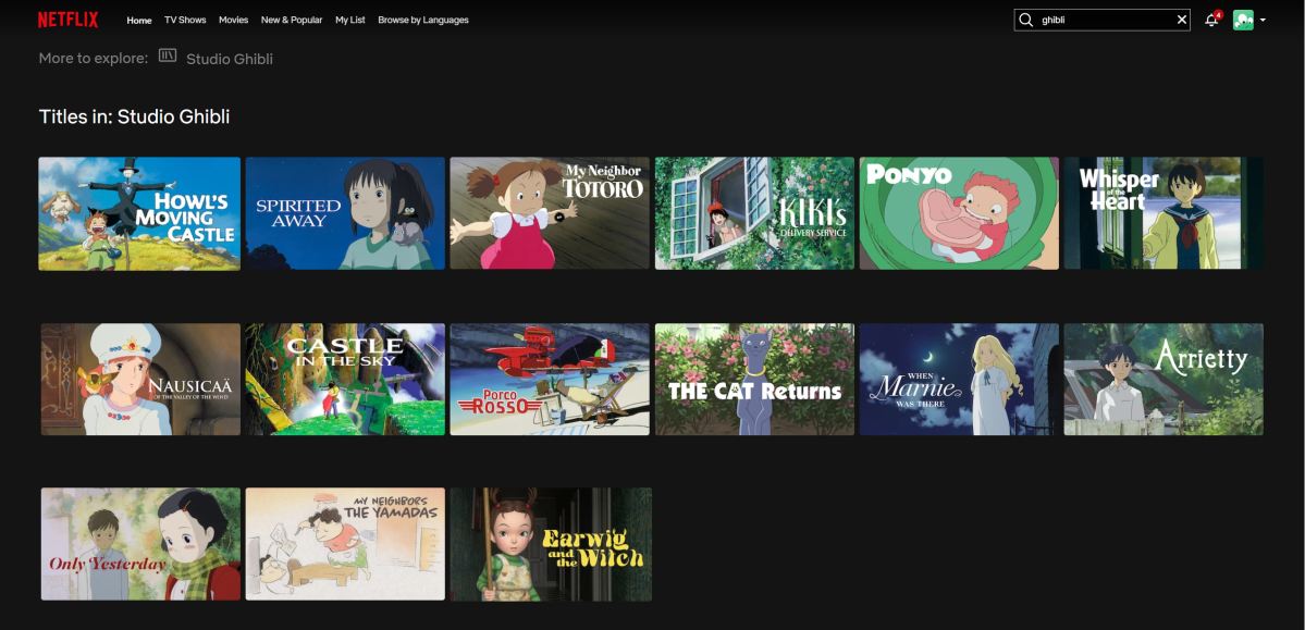 Netflix Ghibli